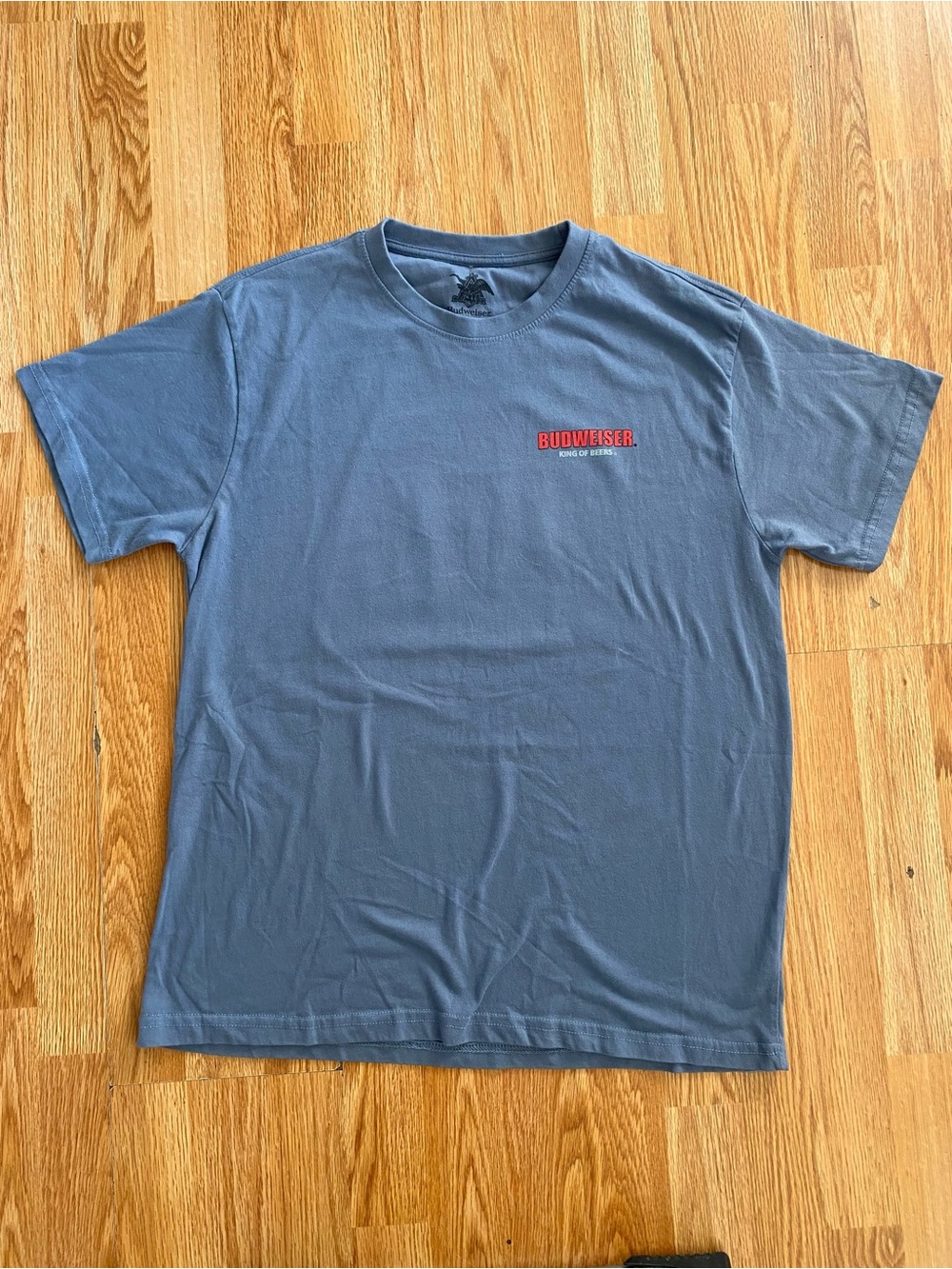 Budweiser King of Beers Men's Gray Graphic Logo T-Shirt